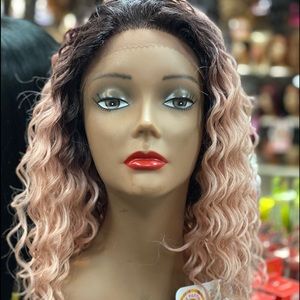Lace front multicolored wig
